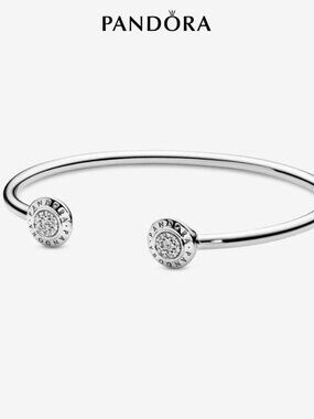 NEW authentic pandora silver open bangle bracelet